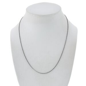 Vintage Sterling Silver 925 1.2mm Cable Chain Necklace 18"